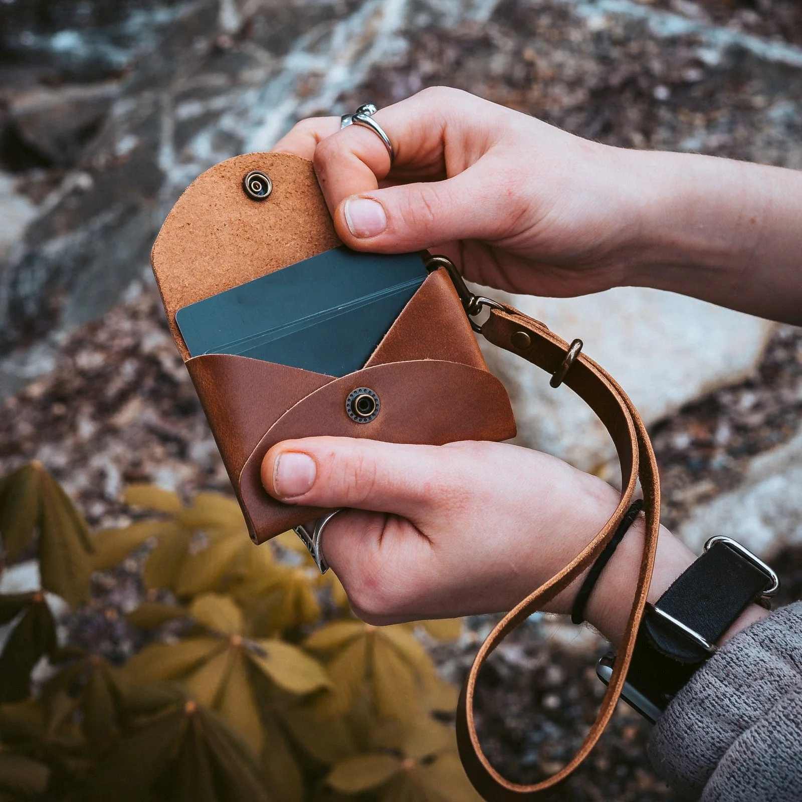 Leather Envelope Pouch - Image 3