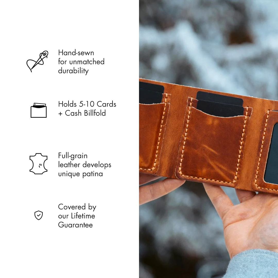 Leather Trifold Wallet - Image 14
