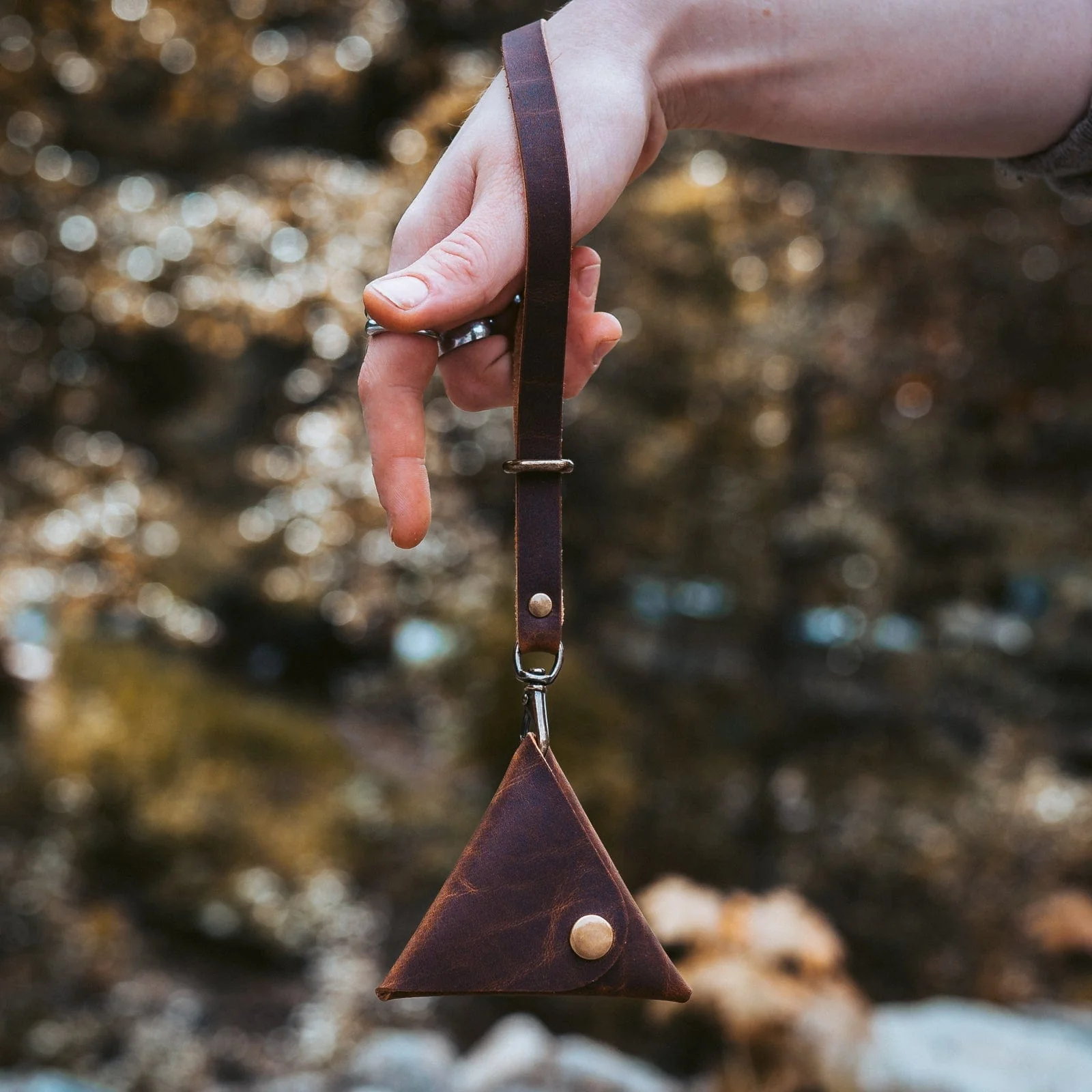 Leather Triangle Pouch - Image 5